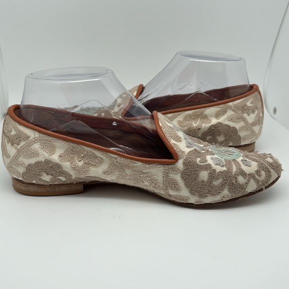 Ramon Tenza Ukraine Embroidered Floral & Leather Loafers Slip on Flats Size 7.5 - Picture 6 of 12